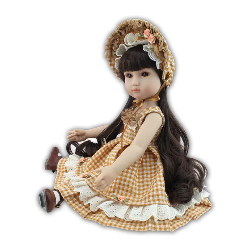 18 дюймов реалистичные куклы для девочек ручной работы мягкие виниловые