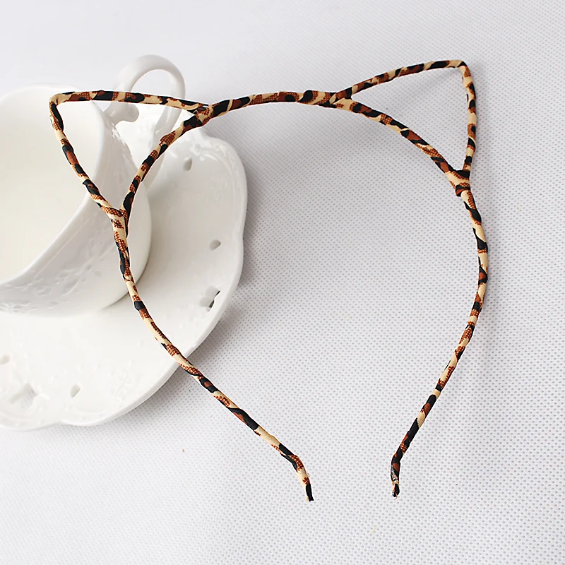 Классические резинки для волос M MISM с леопардовым принтом кошачьими ушками