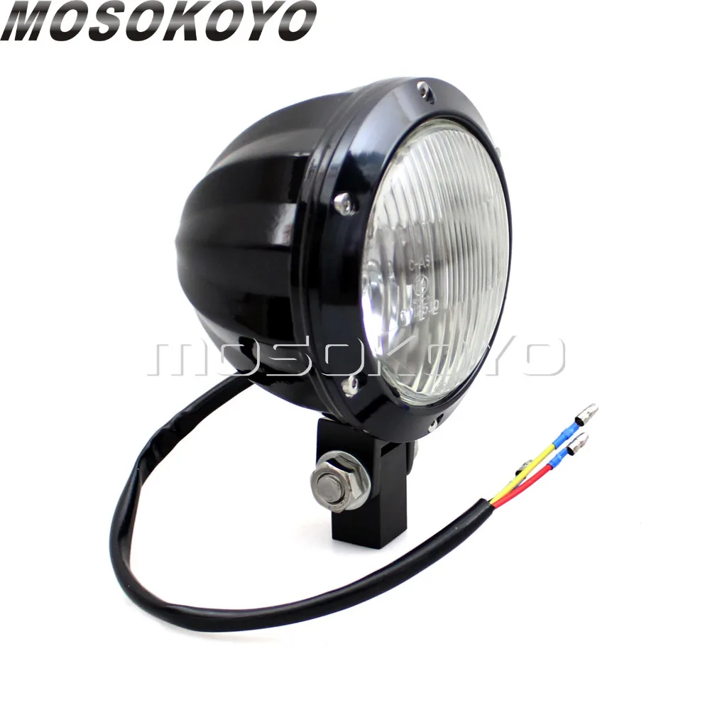 Винтажный мотоциклетный Головной фонарь Emark E4 ретро нижнее Крепление для Harley Cafe