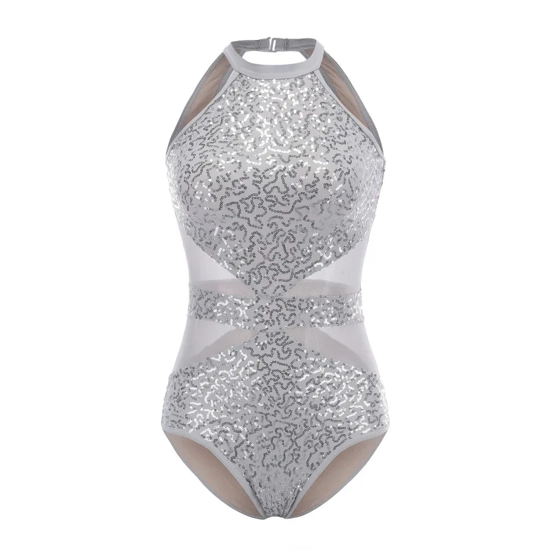 Сетчатый костюм с блестками для танцев балета и гимнастики девочек Одежда