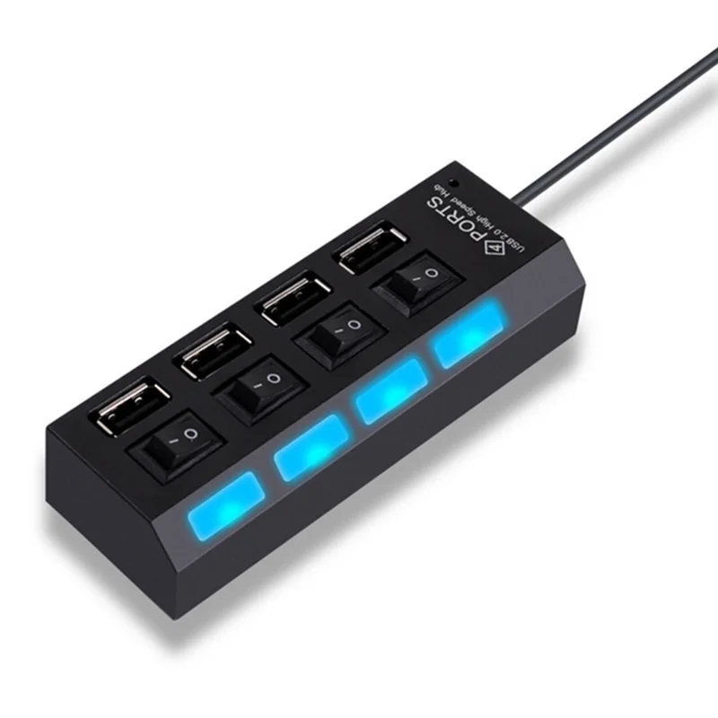 Портативный высокоскоростной концентратор с 4 портами USB 2 0 мини 480 Мбит/с