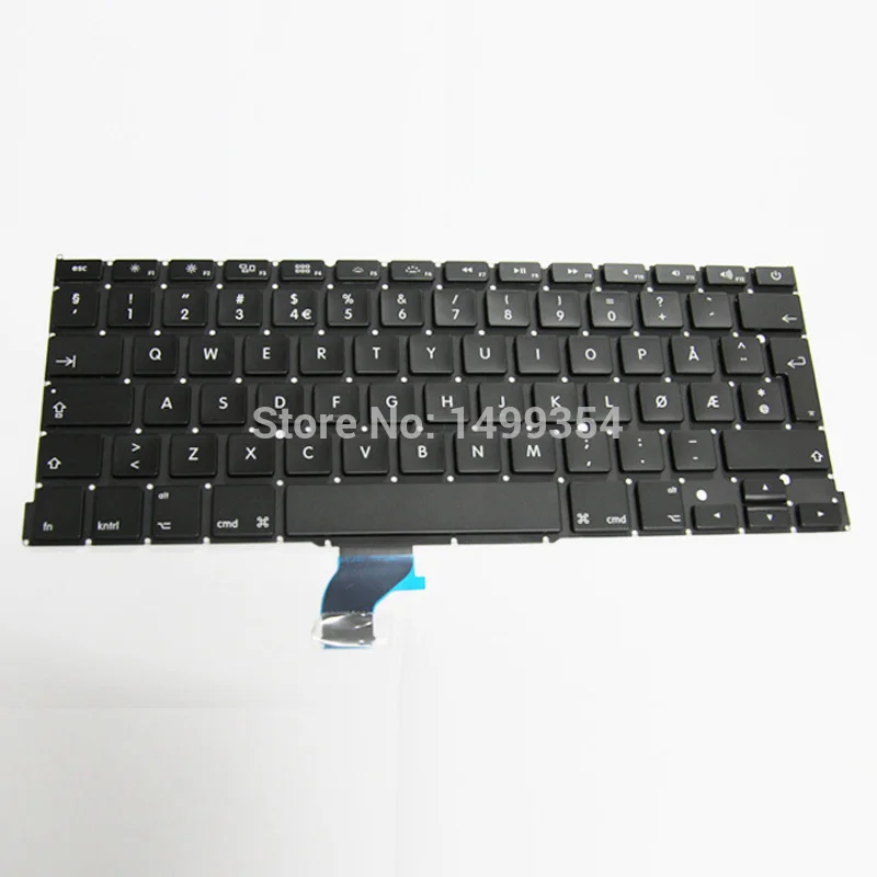 Оригинальная новая A1502 норвежская Клавиатура для Apple Macbook Pro Retina 13 ''Замена