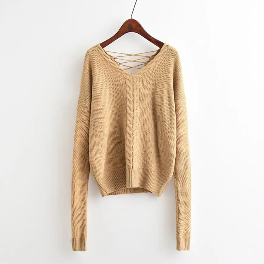 CHAMSGEND new arrival Fashion Women Long Sleeve Hollow Top Sweater Pullover Loose Jumper Knitwear Outwear woman sweater C301016 | Женская