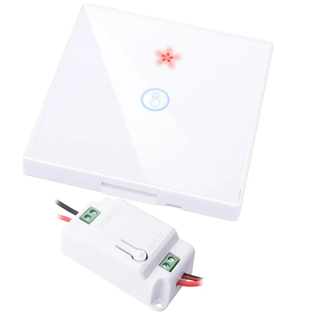 1 gang 1 Receiver W SMATRUL, умный беспроводной сенсорный светильник, стеклянный экран, РЧ пульт дистанционного управления, 1, 2, 3 банды, 433 МГц, настенная панель, кнопка, 110 В, 220 В, светодиодная лампа - Цвет: 1 gang 1 Receiver W
