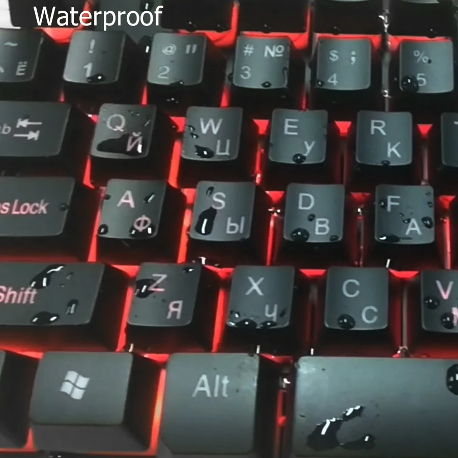 FASTDISK Русский/Английский 3 цвета подсветка игровая клавиатура Teclado геймер