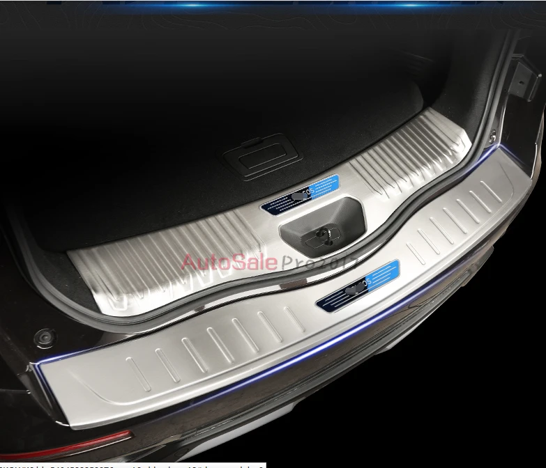 

Stainless steel logo Rear Trunk Boot Inner&outer Bumper Guard Sill Protector Covers 2pcs For Renault Koleos 2017