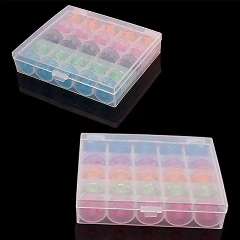 25 шт./компл. пустые бобины катушки для швейных машин красочная пластиковая