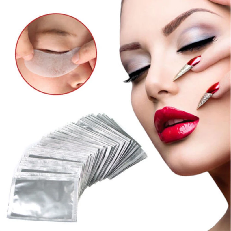 50 пар наращивания ресниц Бумага патчи привитые глаз Стикеры s под глазами колодки