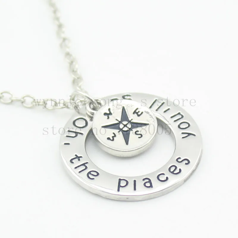 Подарок на выпускной 2016 ручная печать ожерелье компас | Украшения и аксессуары