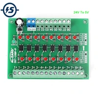 24v to 5v 8 channel 8bit photoelectric isolation module level voltage converter pnp output plc signal converter adapter module