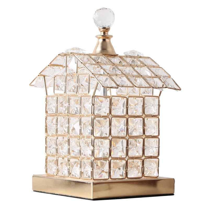 Хрустальная настольная лампа прикроватный светильник для спальни креативный
