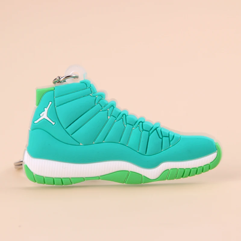 Picture Color14 Мини Jordan 11 брелок обуви Для мужчин Wome/дети c логотипом отличный подарок для баскетбола брелок-кроссовок для ключей ключ держатель porte Clef - Цвет: Picture Color14