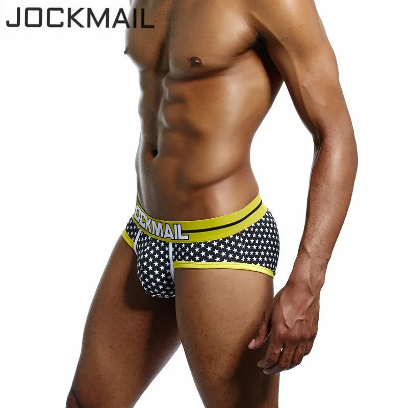 Трусы брифы JOCKMAIL мужские хлопковые брендовое нижнее белье пикантные трусы
