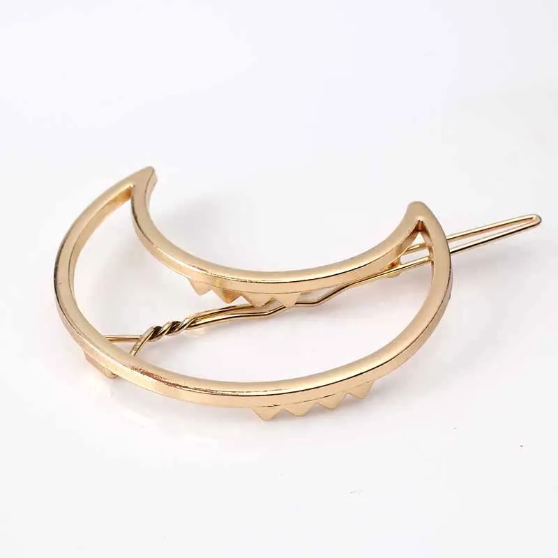 Женские аксессуары для волос, орнамент, Ретро стиль, золотой цвет, металлический треугольник, шпилька для женщин и девушек, заколки для волос, конский хвост, аксессуары, заколка для волос