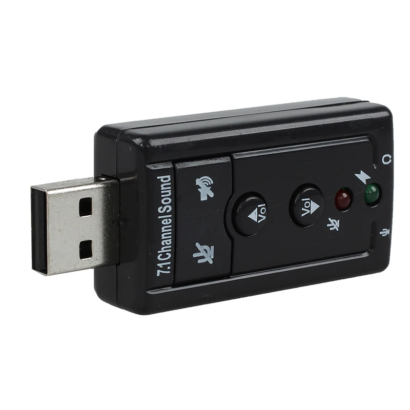 

Black Sound Card 7.1 External USB 2.0 Audio Adapter Drivers CD