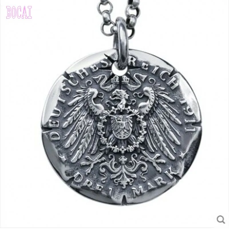 

Женское и мужское серебряное ожерелье ручной работы, подвеска в виде серебряной монеты, серебро 925 пробы, 2019