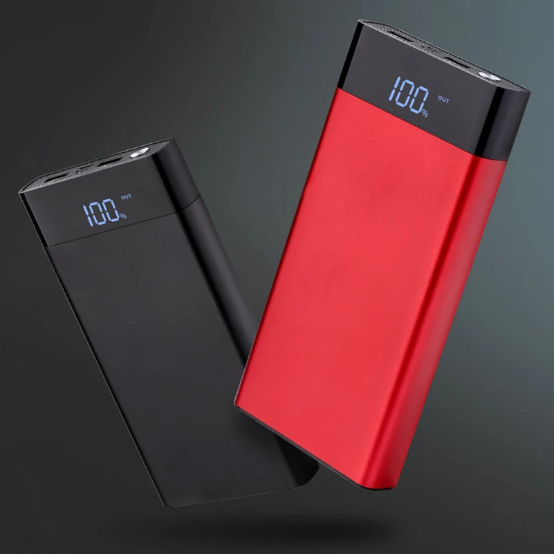 Power Bank 20000mAh портативное зарядное устройство Внешний 18650 аккумулятор внешний аккумулятор с двумя usb-портами повербанк для Xiaomi iPhone samsung huawei телефон