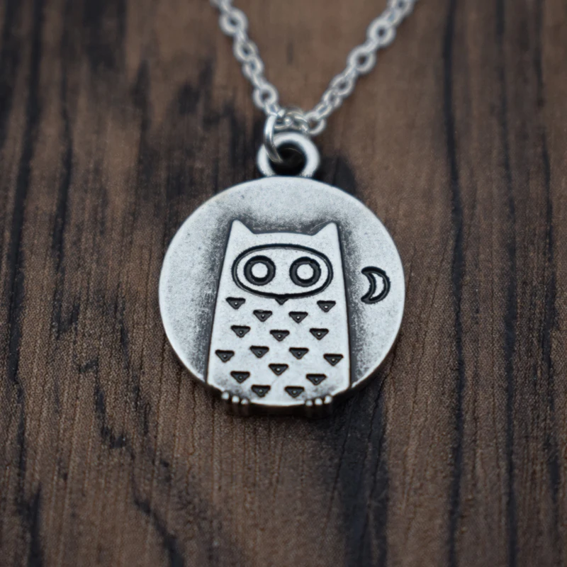 1 шт. Прямая поставка античное посеребренное ожерелье в виде животных милое