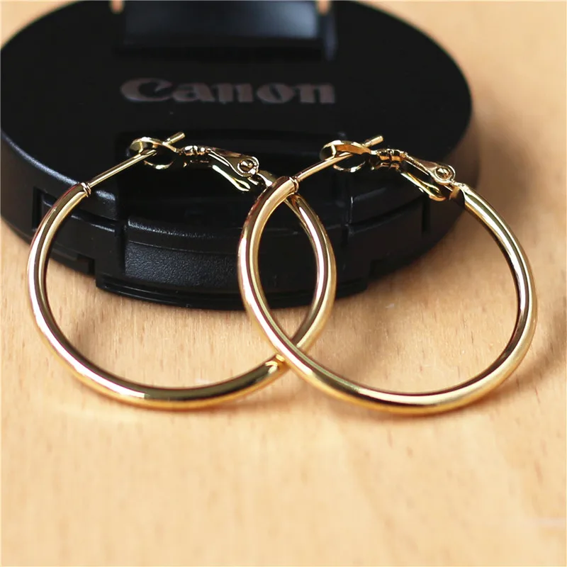 30mm Hoop Earrings 316 L Stainless Steel With Vacuum Plating No Easy Fade Allergy Free | Украшения и аксессуары
