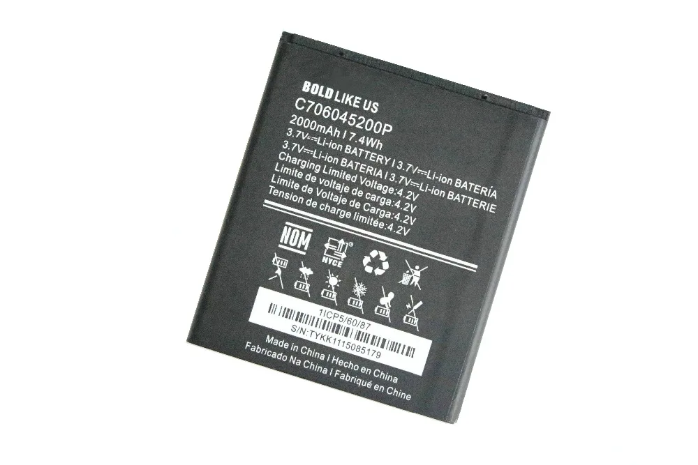 1x2000 mAh C706045200P запасная литий ионная батарея для BLU Studio C 5 + S0050UU D890 D890U D890L Batterie Bateria