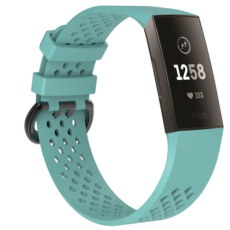 Мягкий силиконовый сменный ремешок для Fitbit Charge 3 Смарт браслет с сердечным ритмом
