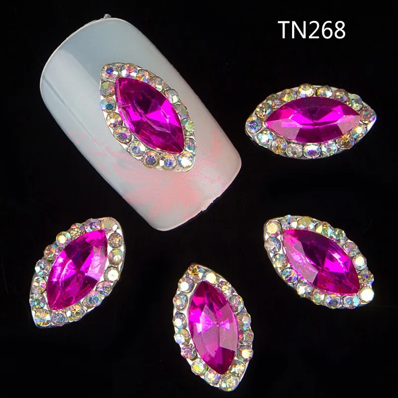 стразы для ногтей 3D 10 шт. горный хрусталь Роза Gem конструкции украшения