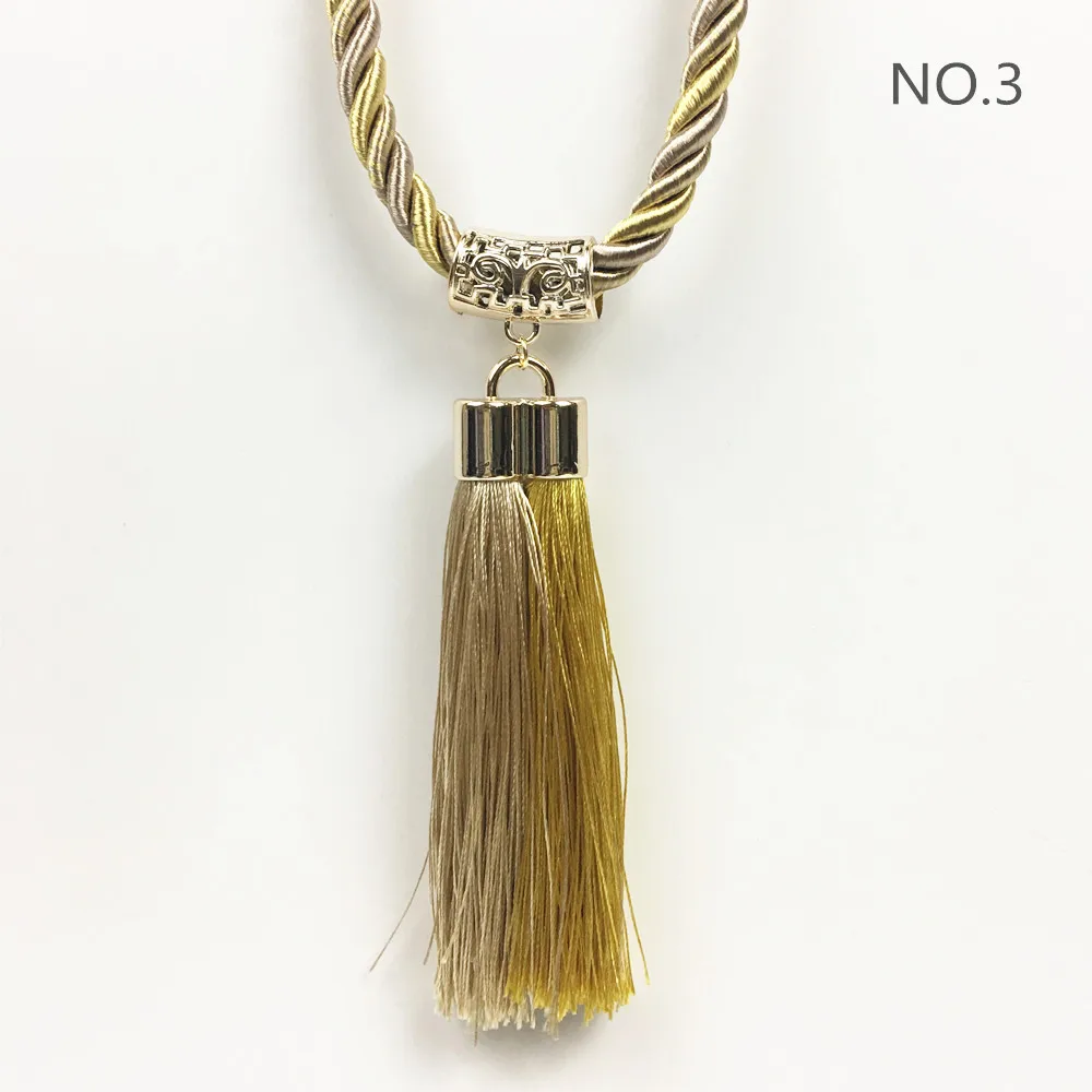 NO 3 8 цветов, драпировка, завязка сзади, завязка сзади, кисточка, драпировка, аксессуар, украшение, витая веревка, два цвета, 10 мм, продавать по паре - Цвет: NO 3