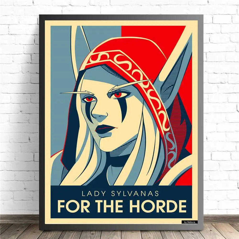 Sylvanas Windrunner WOW игры плакаты и принты настенные художественные декоративные картины холст живопись для гостиной домашний Декор без рамы - Цвет: 2