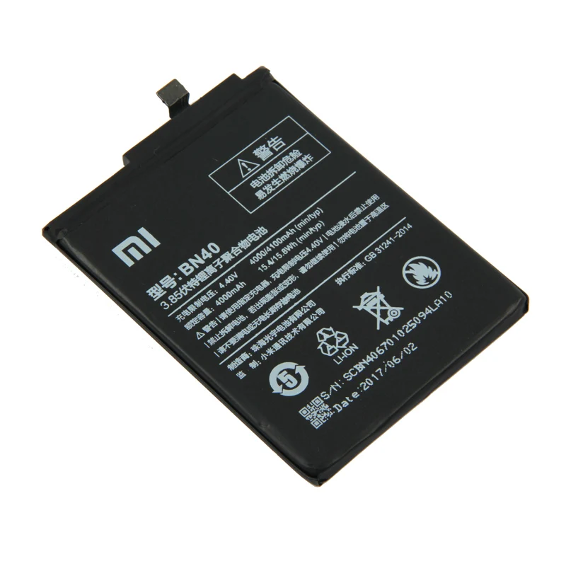 Оригинальный аккумулятор для телефона Xiaomi BN40 Redmi 4 Pro Prime 3G RAM 32G ROM Edition Redrice |