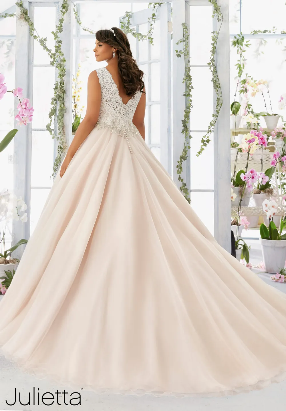 Элегантный Белый/Слоновая Кость Line Аппликация Свадебное Платье Свадебные Платья