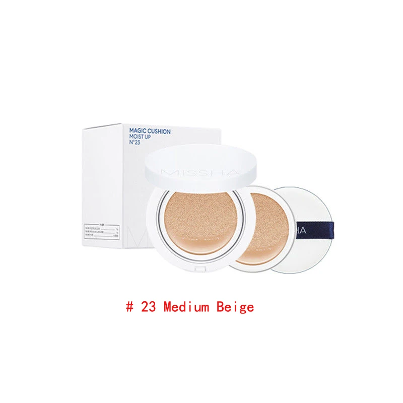 23 Medium Beige MISSHA Magic Cushion увлажняющий 15 г+ запасной блок 15 г воздушная Подушка BB CC Крем-корректор увлажняющий тональный крем отбеливающий солнцезащитный крем - Цвет: 23 Medium Beige