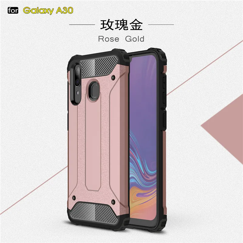Чехол для телефона Samsung Galaxy A30 противоударный мягкий силиконовый + жесткий