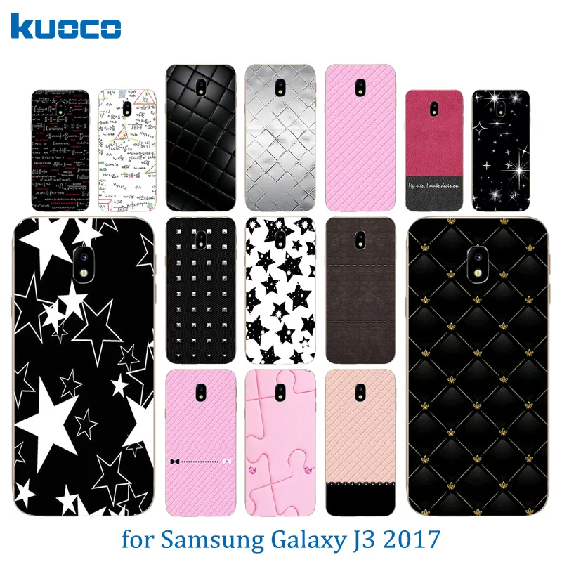 Luxury Flexible For Coque Samsung J3 2017 Phone Cases Silicone J330F Soft Printed 3D Colorful Pattern Europe Version Back Cover |
