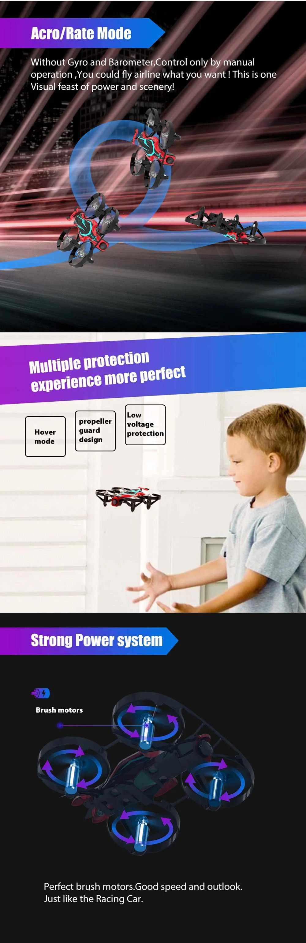 Eachine E013 плюс микро гоночный Дрон с видом от первого лица с защитой от черепаха режим w/5,8G 48CH 1000TVL Камера VR006 очки