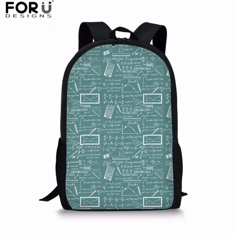 Z2629C FORUDESIGNS/рюкзак с принтом формулы математики для девочек и мальчиков, школьная сумка, набор детских рюкзаков с геометрическим узором, школьная сумка для детей - Цвет: Z2629C