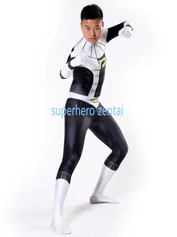 Костюм Danny Phantom спандекс супергерой косплей зентай боди горячая Распродажа