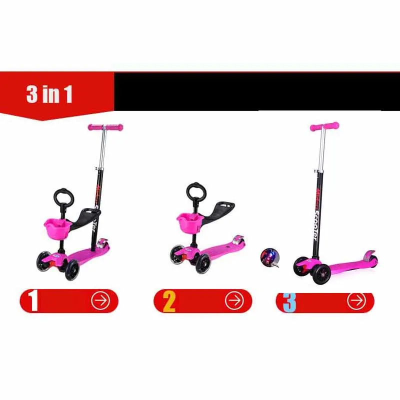 3 в 1 скутер для детей 10 лет|children scooter|scooter in 13 scooter |
