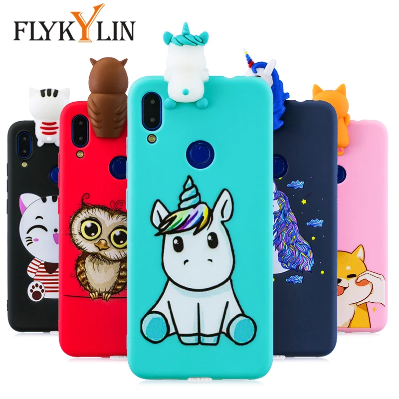 FLYKYLIN Silicone Case For Xiaomi Redmi 6 Pro Note 7 Cover on 5 Plus 5A Capa Cartoon 3D Toys Coque |