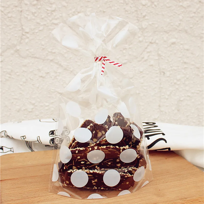 Самостоятельные прозрачные белые точки в полоску для вечерние печенья конфет