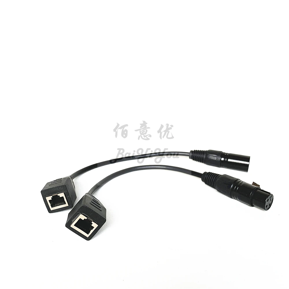 10 шт./лот DMX интерфейс адаптер конвертировать в RJ45 CAT6 Ethernet сети LAN кабель 25 см с DMX XLR порт и Интернет интерфейс