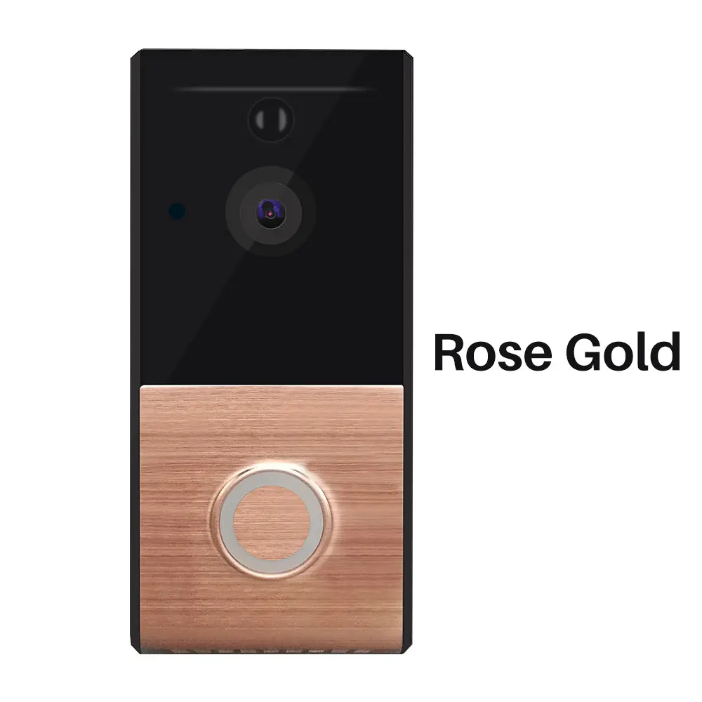 Rose Gold Видео дверной звонок беспроводной WiFi дверной звонок монитор Сигнализация дверь ip-камера для домофона батарея Открытый водонепроницаемый iOS Android - Цвет: Rose Gold