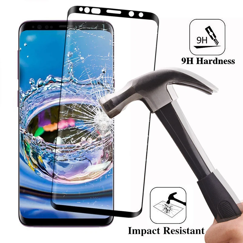 HOPCHAM 3D изогнутое круглое Защитное стекло для Samsung Galaxy S9 plus 9H | Мобильные телефоны и