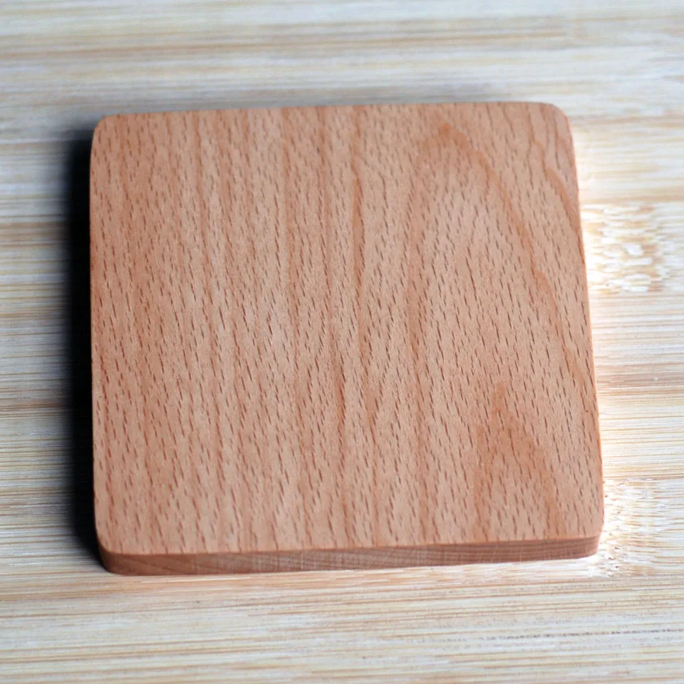 EgoClassic 6 шт./лот твердая древесина Coaster F001026 Бук деревянные салфетки натуральный