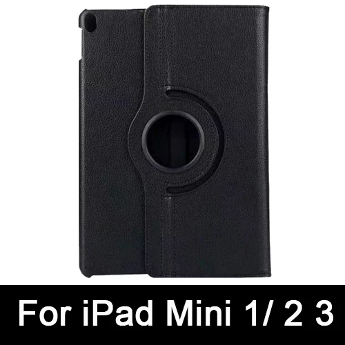 Black for mini 1 2 3 Rovtop Чехол для iPad 9,7 Air 2 Air 1 Pro 10,5 чехол силиконовый мягкий кожаный смарт-чехол для поколения Funda - Цвет: Black for mini 1 2 3