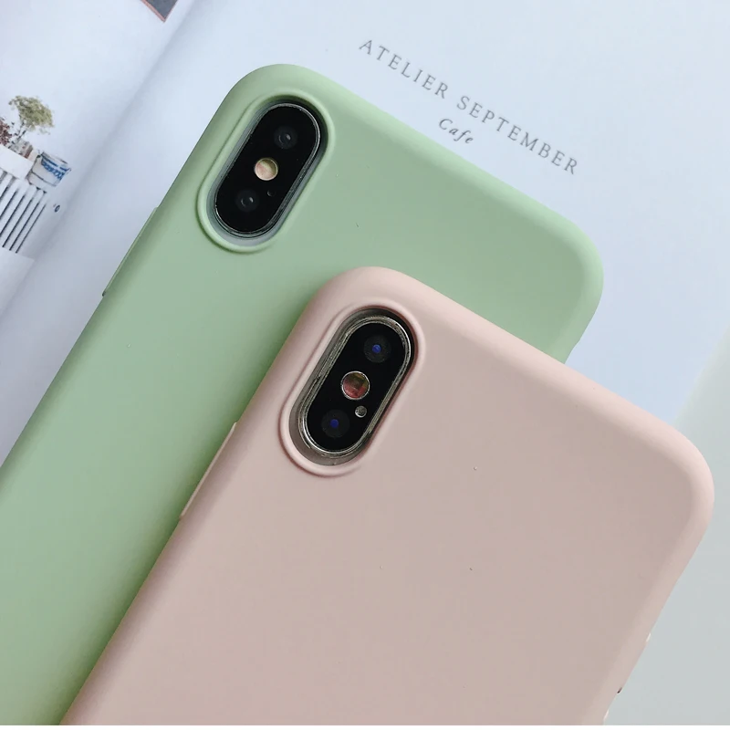 Жидкий силиконовый чехол для iPhone X XR XS Max мягкий сенсорный глянцевый 7 8 6 6S Plus