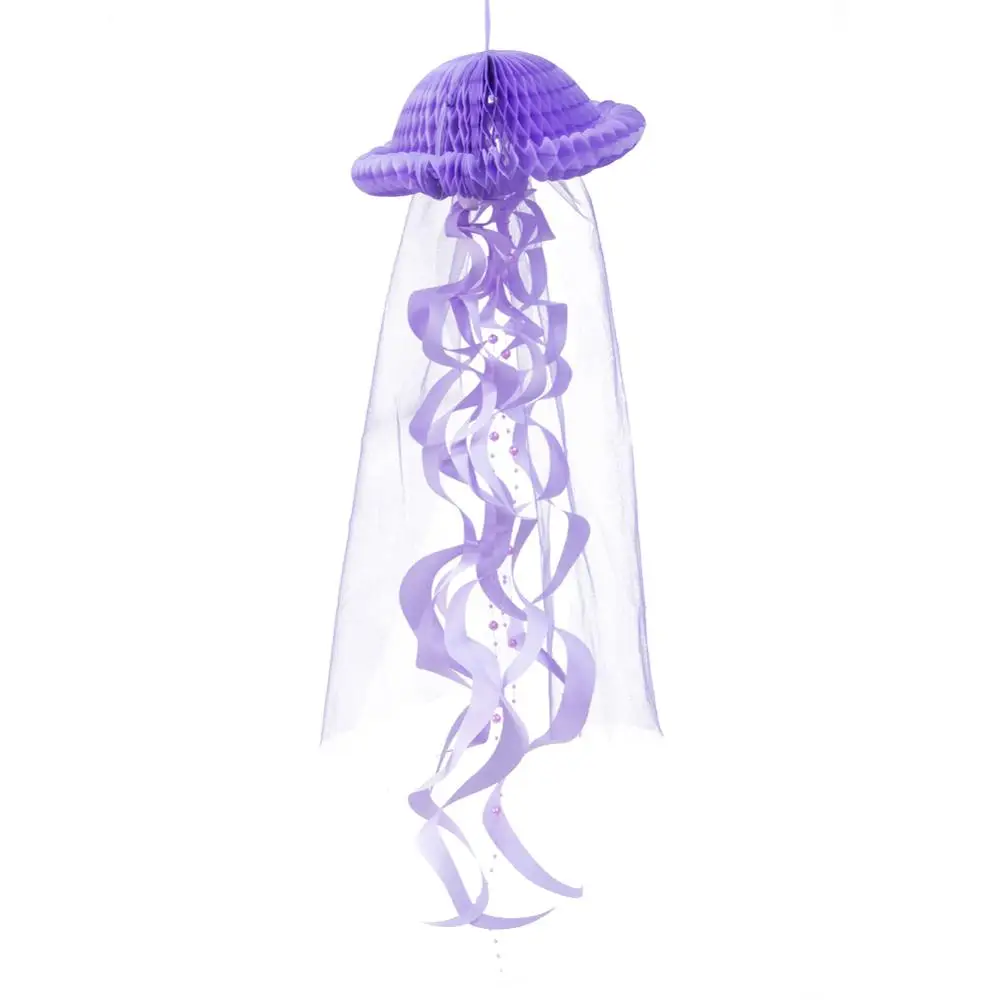 purple 1 шт., сделай сам, медузы, вечерние украшения, подвешивание, галобиос, соты, Губка Боб, под морем, декор для детей, день рождения, принадлежности для душа - Цвет: purple