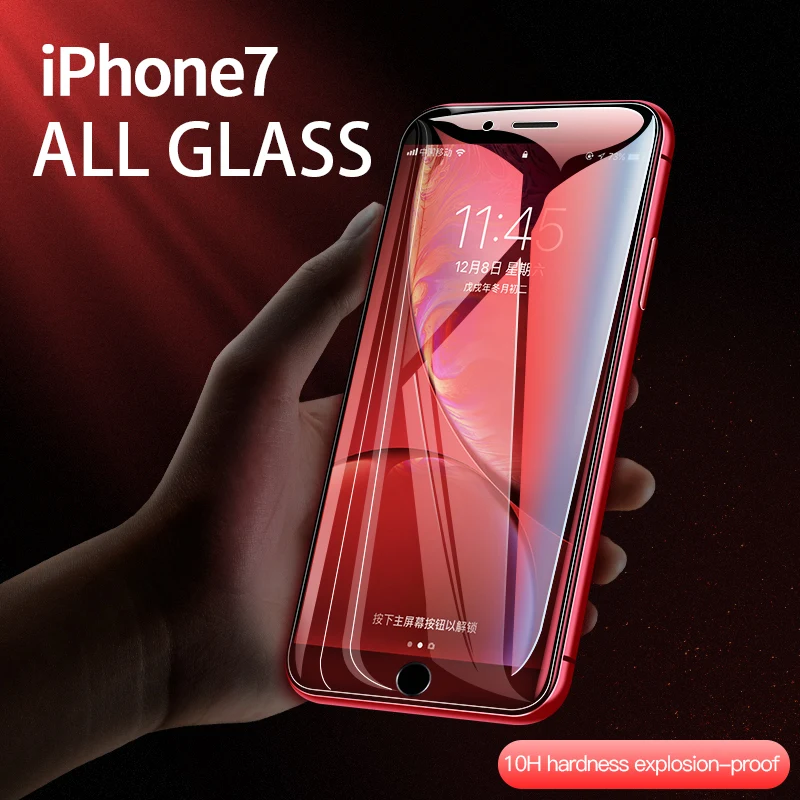 Защитное закаленное стекло для iPhone 7 Plus iPhone X, прозрачное защитное стекло на весь экран для iPhone 11 Pro Max XsMAX 8Plus
