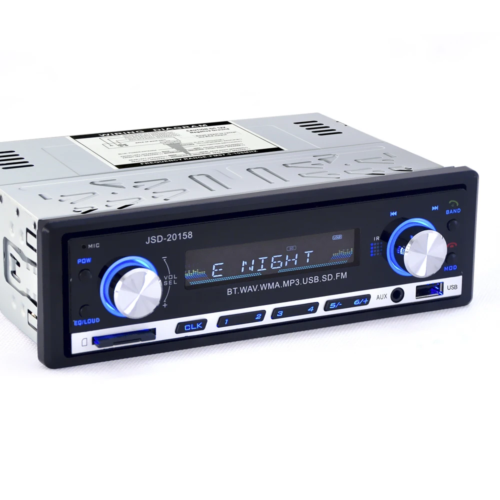 JSD20158 1 Din автомобильное аудио Авто Радио стерео музыка Bluetooth MP3 плеер FM тюнер Авторадио AUX вход радио USB зарядное устройство Порт
