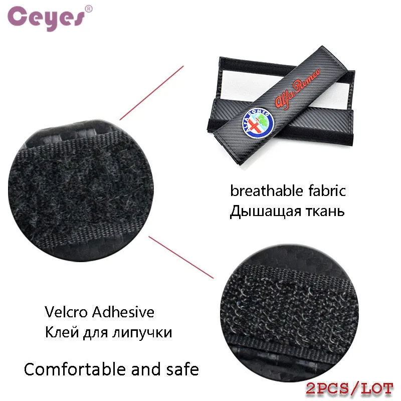Наплечные подушки Ceyes из углеродного волокна для Alfa Romeo 156 Mito 147 159 Giulietta 2 шт.|cotton belt