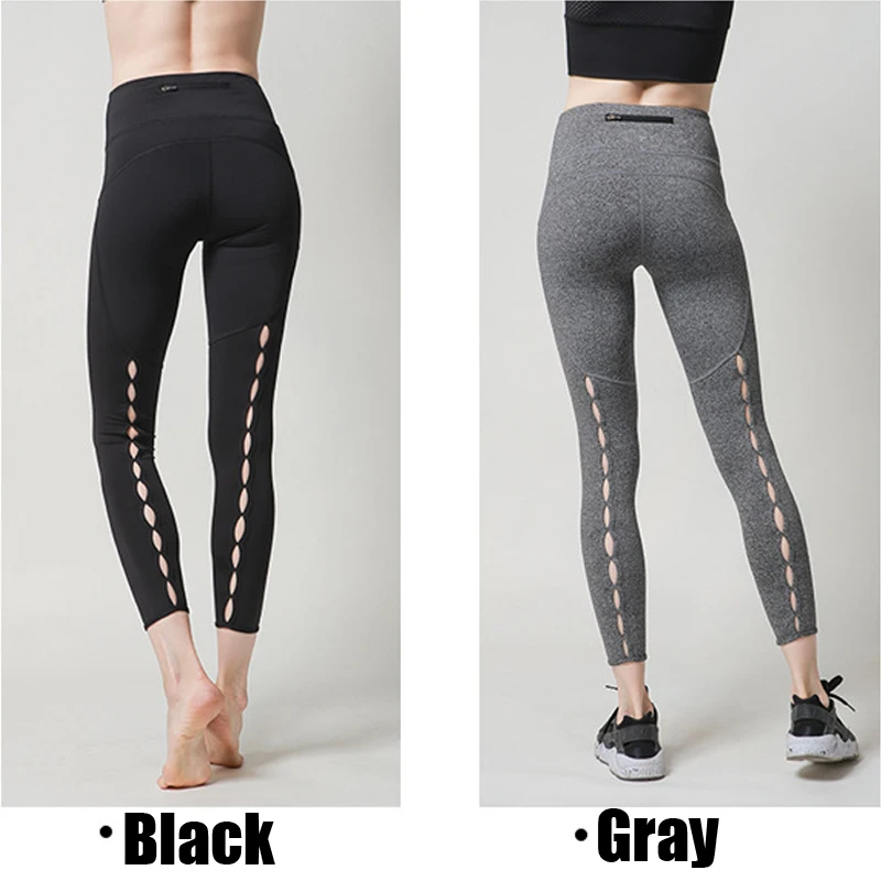 Женские высокоэластичные сетчатые штаны для йоги укороченные быстросохнущие